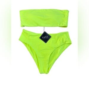 Zaful Neon Yellow Bikini Set